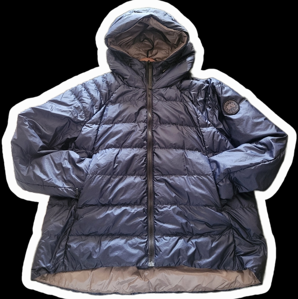 Men's Canada Goose Blue Puffer Jacket w/Hood